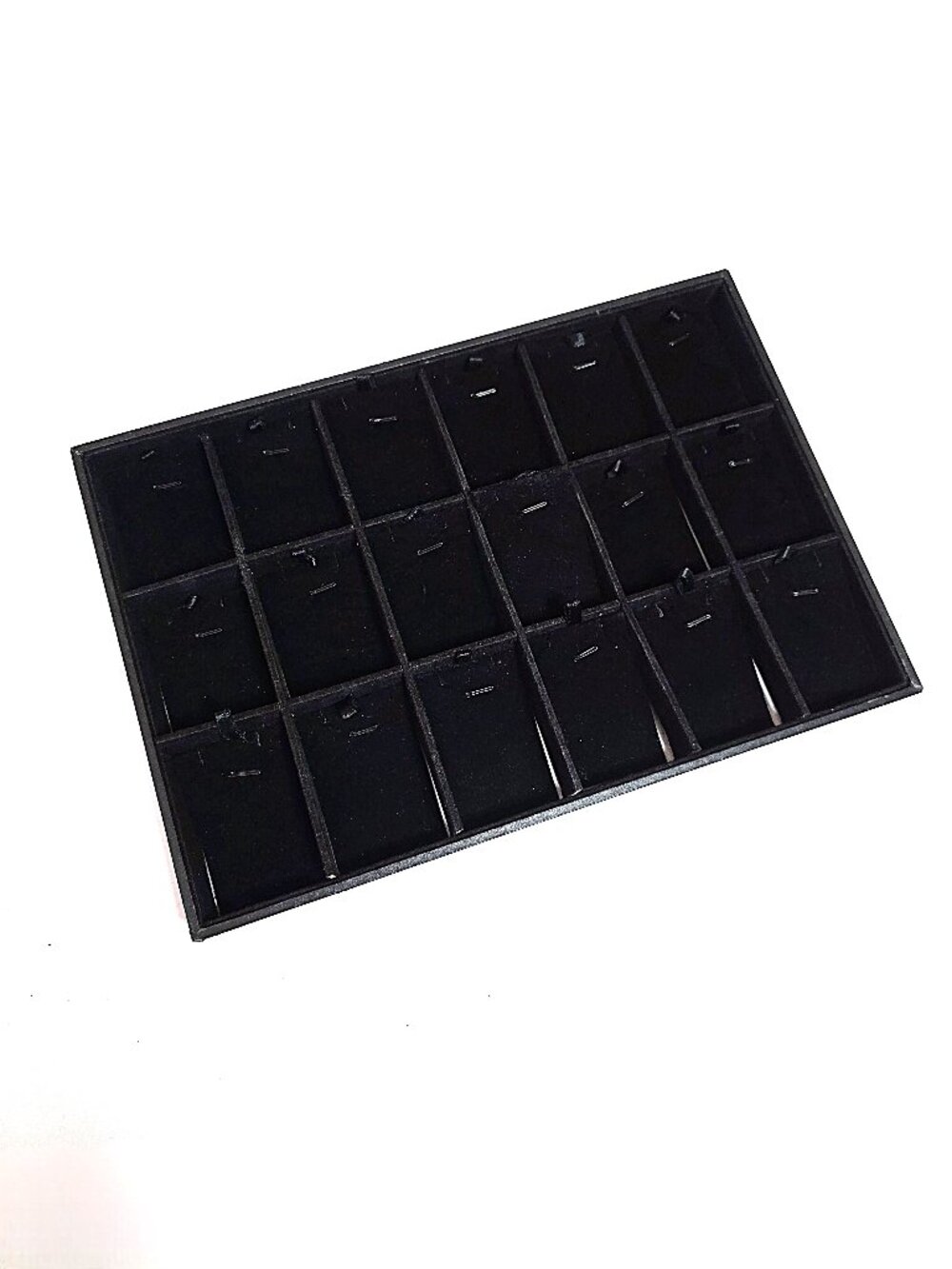 Black velvet jewellery display case